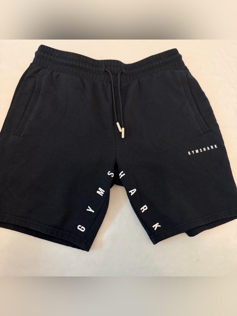 Gymshark Black Fleece Sweat Shorts Relaxed Athletic Loungewear Men’s Medium